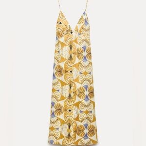 NWT Zara printed midi dress